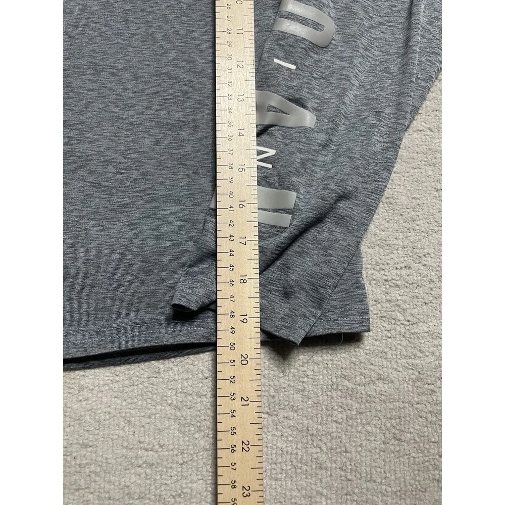 Jordan Boys Shirt M Gray DriFit Youth Spellout Train Jump Man Nike Hooded
